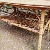 Vintage rattan coffee table