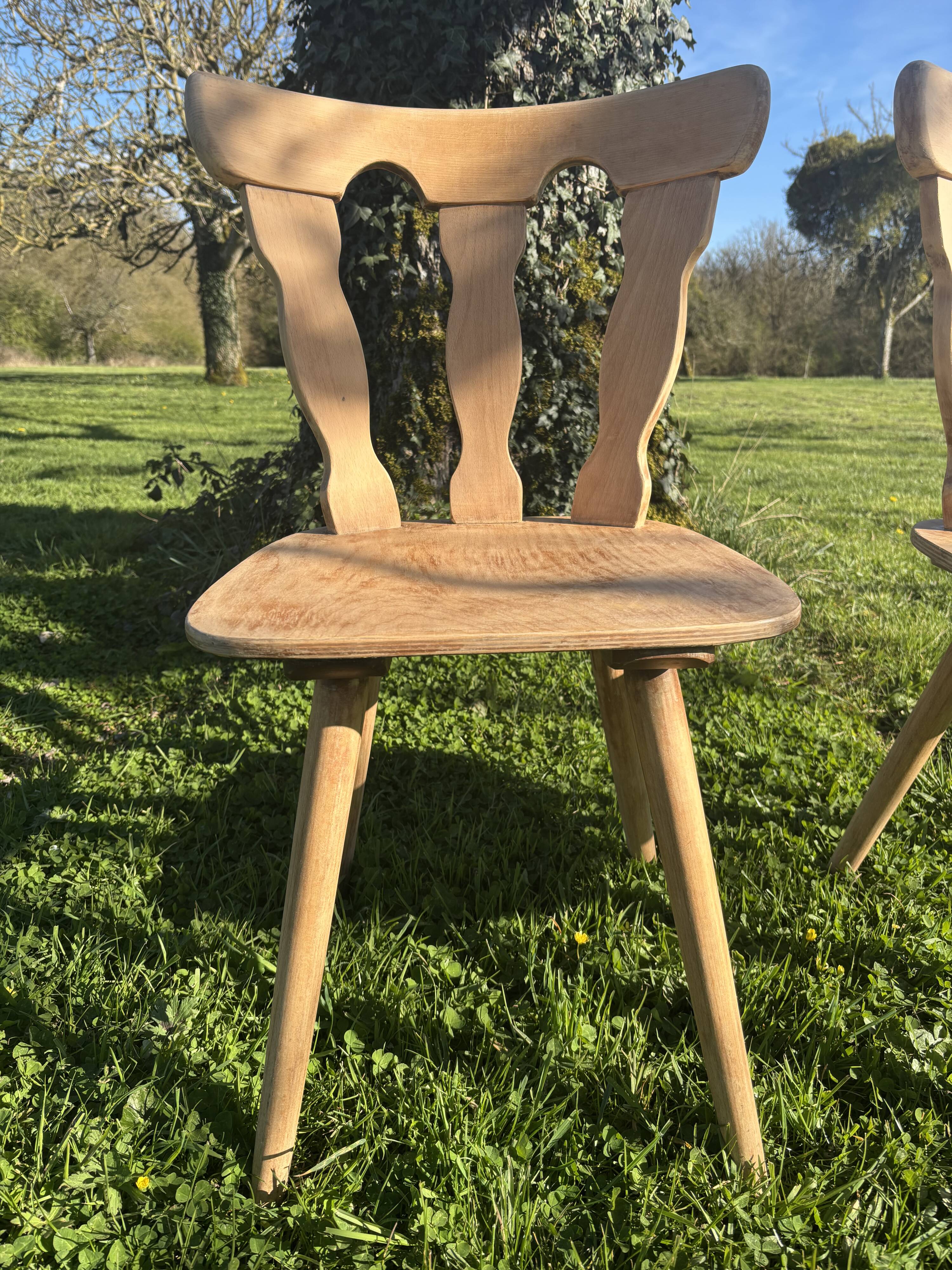 2 old bistro chairs
