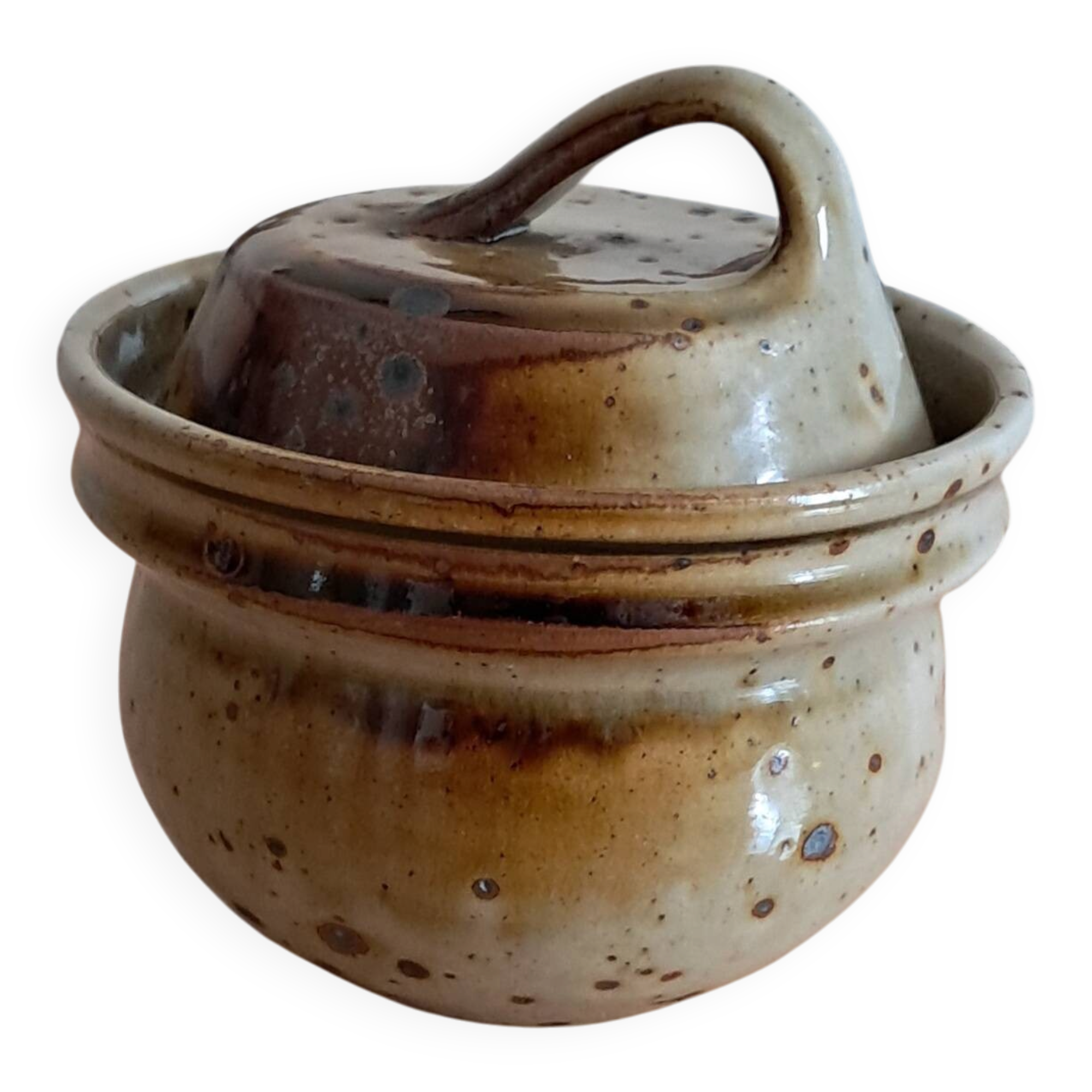 Small pot in pyrite stoneware