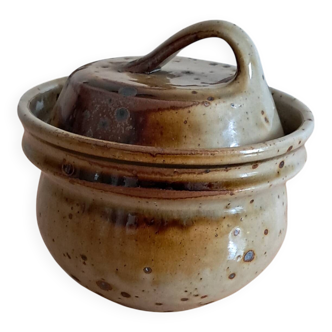 Small pot in pyrite stoneware