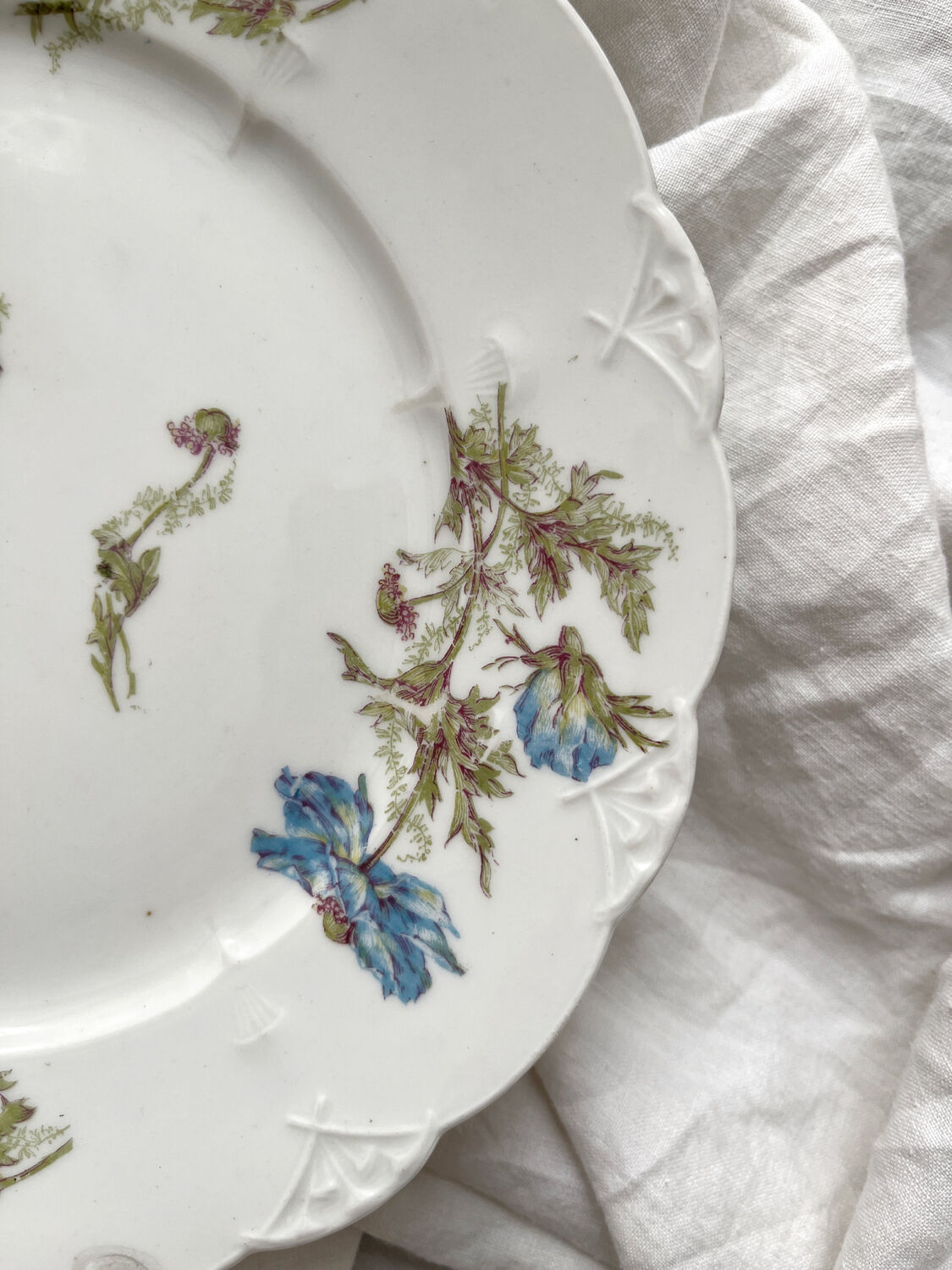 Low Limoges porcelain compote dish