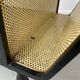 Perforated metal serving trolley in the Mathieu Matégot style