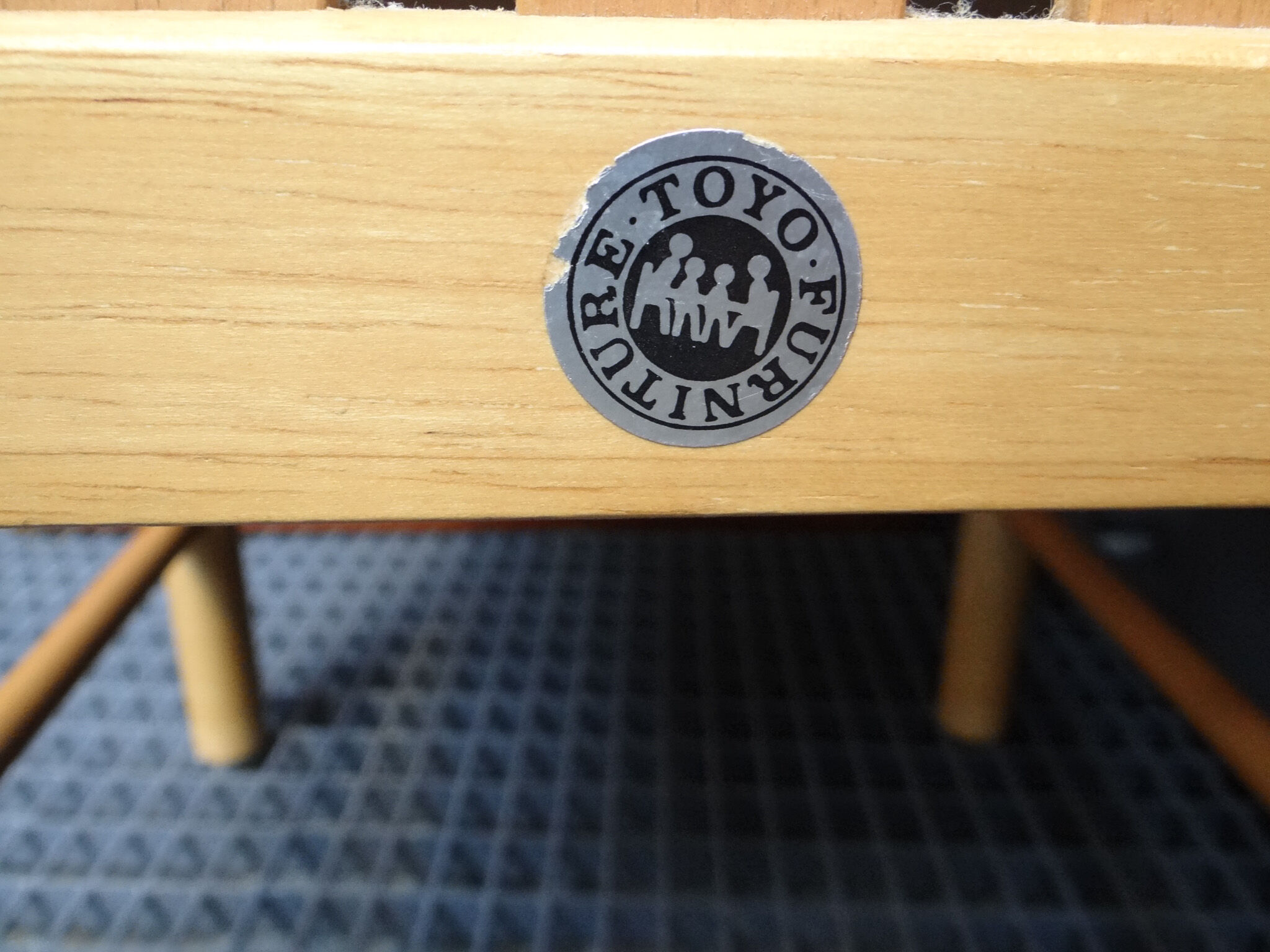 Pair of wide chairs made of solid wood Toyo Furniture made in Japan