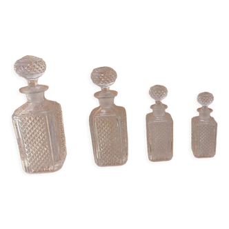 Set of 4 baccarrat vials