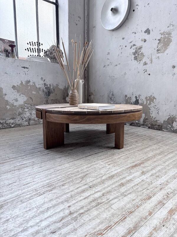 Table basse Roger Capron « grain de café »