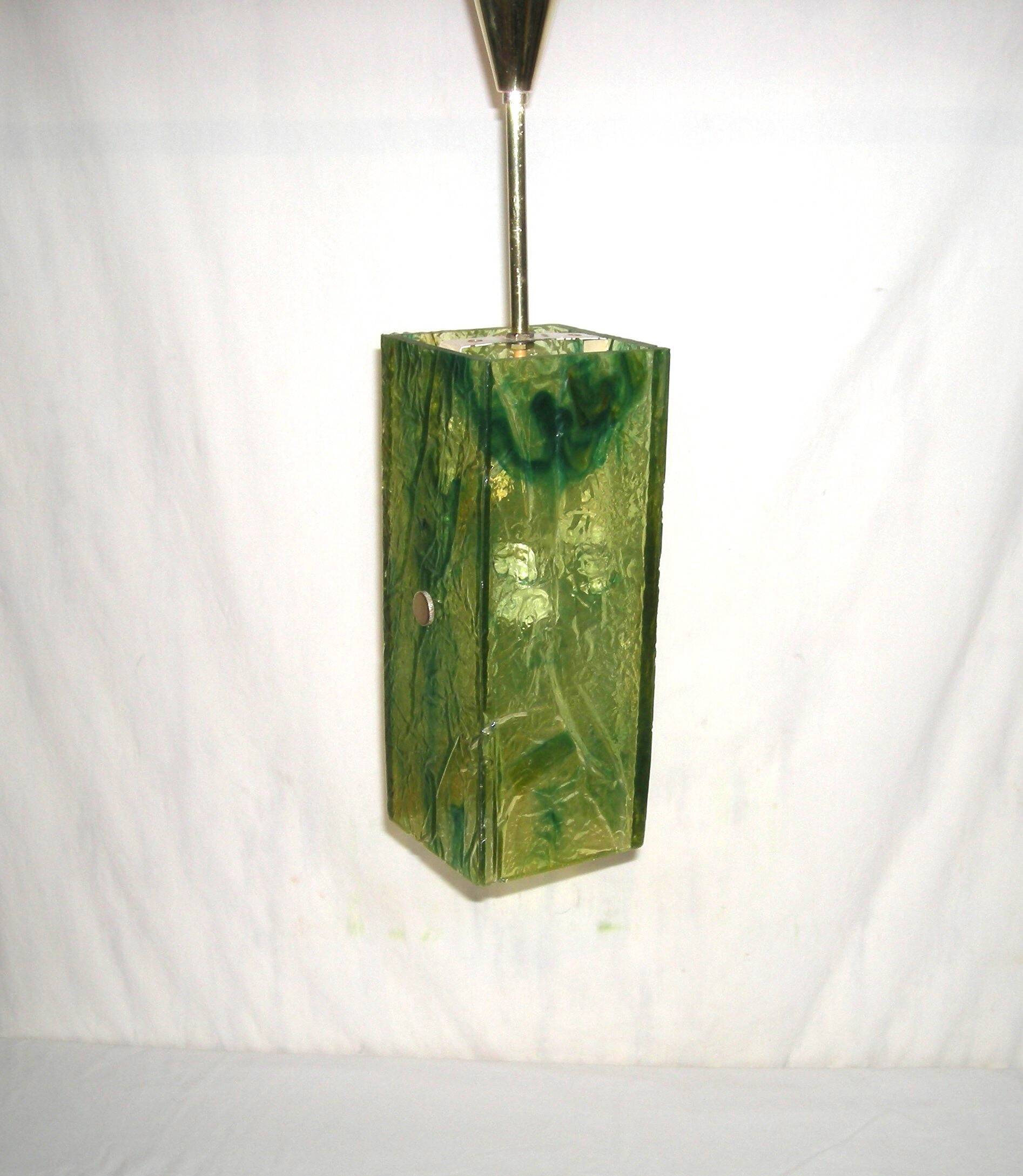 Resin pendant light in the style of Pierre Giraudon from the 60s - 70s