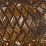 Basket or Pocket Emptying from the 1950s in Carved Wood signed A. Bouchez