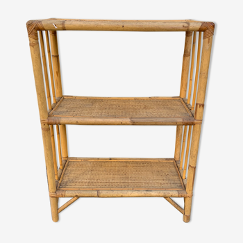 Rattan shelf from the 1970s