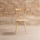 Set of 6 solid beech bar chairs completely renovated, circa 1960