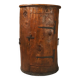 Primitive folk art cabinet made of an old tree trunk.