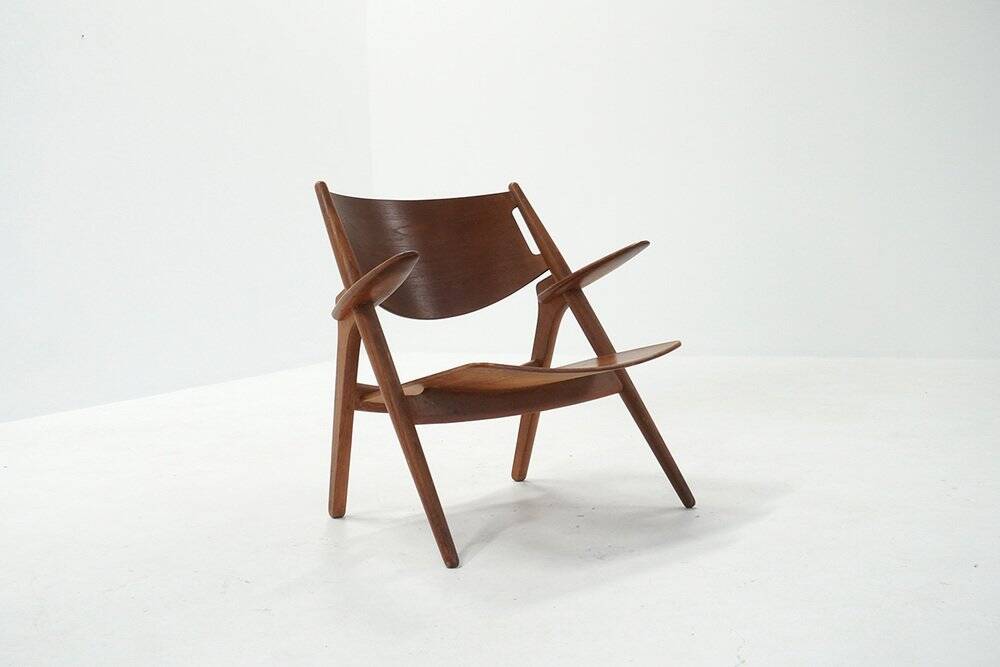 CH28 Sawbuck Lounge Chair by Hans J. Wegner for Carl Hansen, 1960s