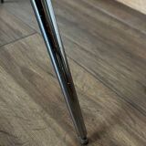 Chaise yamakado, chrome et skaï jaune