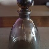 Grey smoked crystal bottle/carafon - 1970s/80s