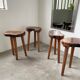 Set de 5 tabourets tripode olivier années 50