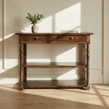 Antique solid wood console – early 20th century