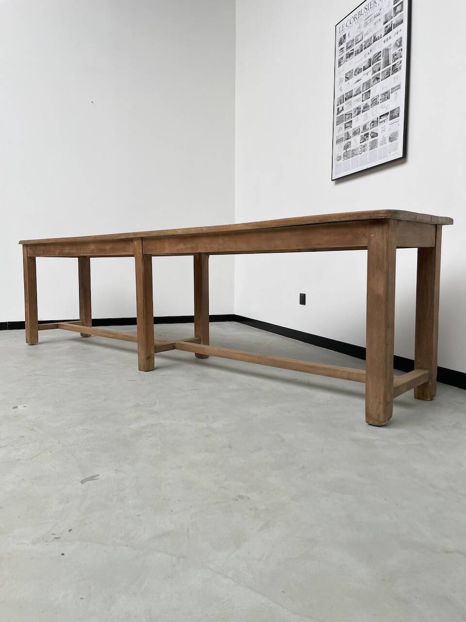 Oak console farm table 3m