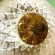 Ornate glass and brass wall or ceiling lamp