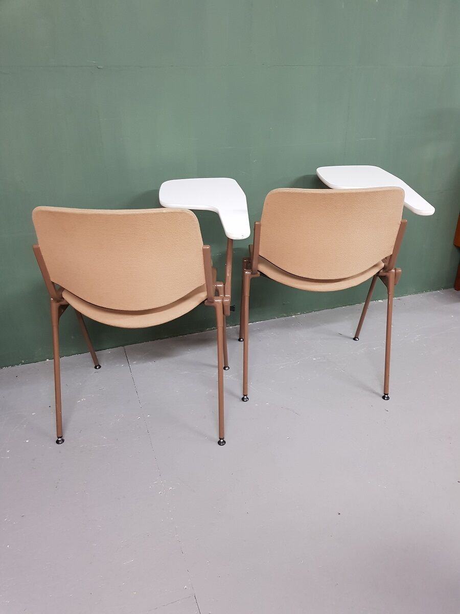 Pair of college chairs by  Giancarlo Piretti for Castelli