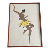 lithograph Tumulte Noir Joséphine Baker by Paul Colin