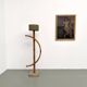 Lampadaire sculptural en rotin cintré