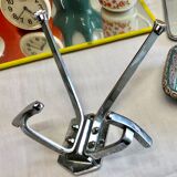 Vintage Modernista wall coat hanger 60 solid brass chrome plated