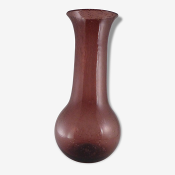 Grand vase en verre bullé - Verrerie de Biot - 1960-70