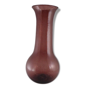 Grand vase en verre bullé