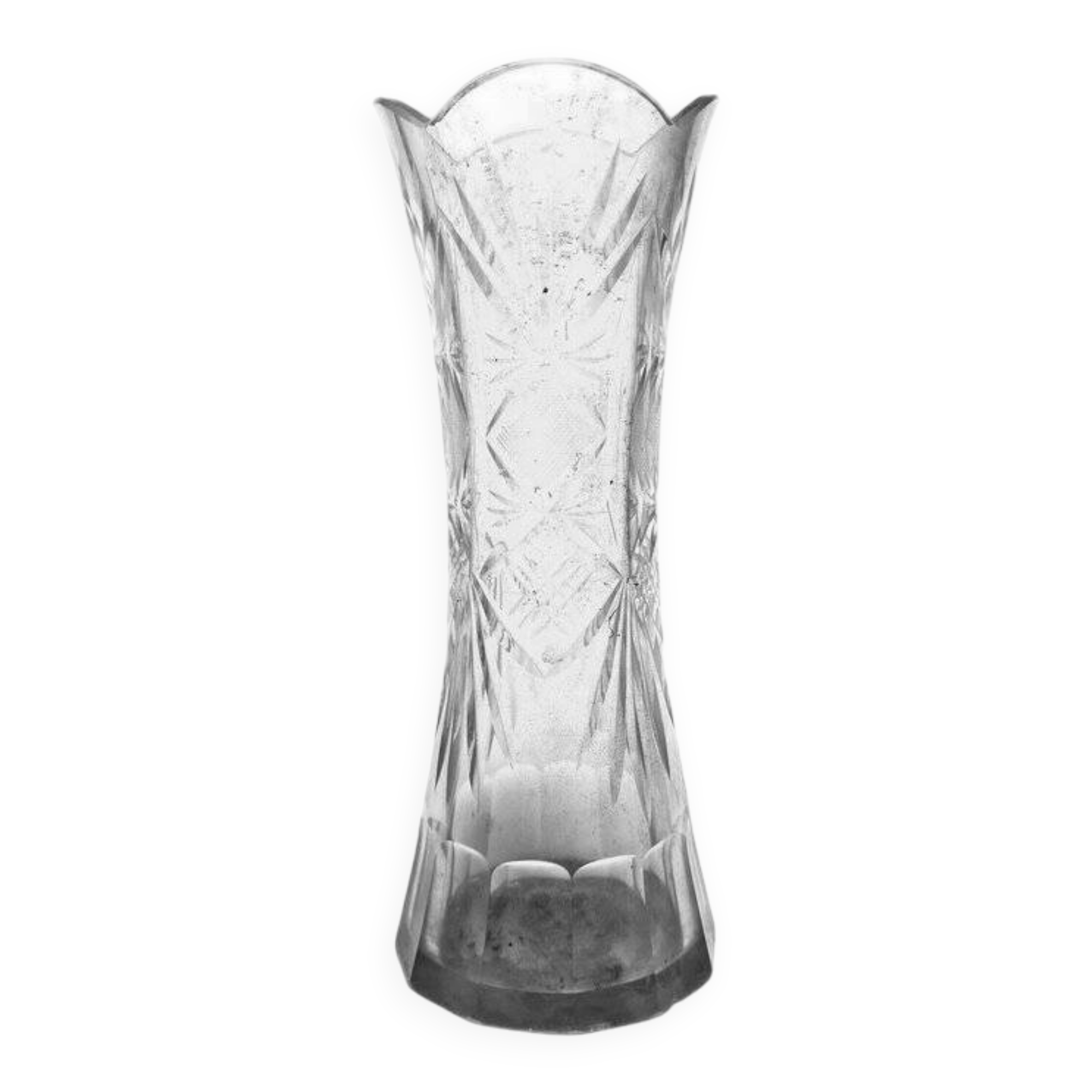 Vintage Polish crystal vase, 1930s