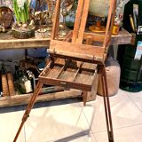 Old collapsible wooden painter's easel