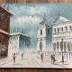 Tableau vintage 1950-60 vue de Paris les Invalides