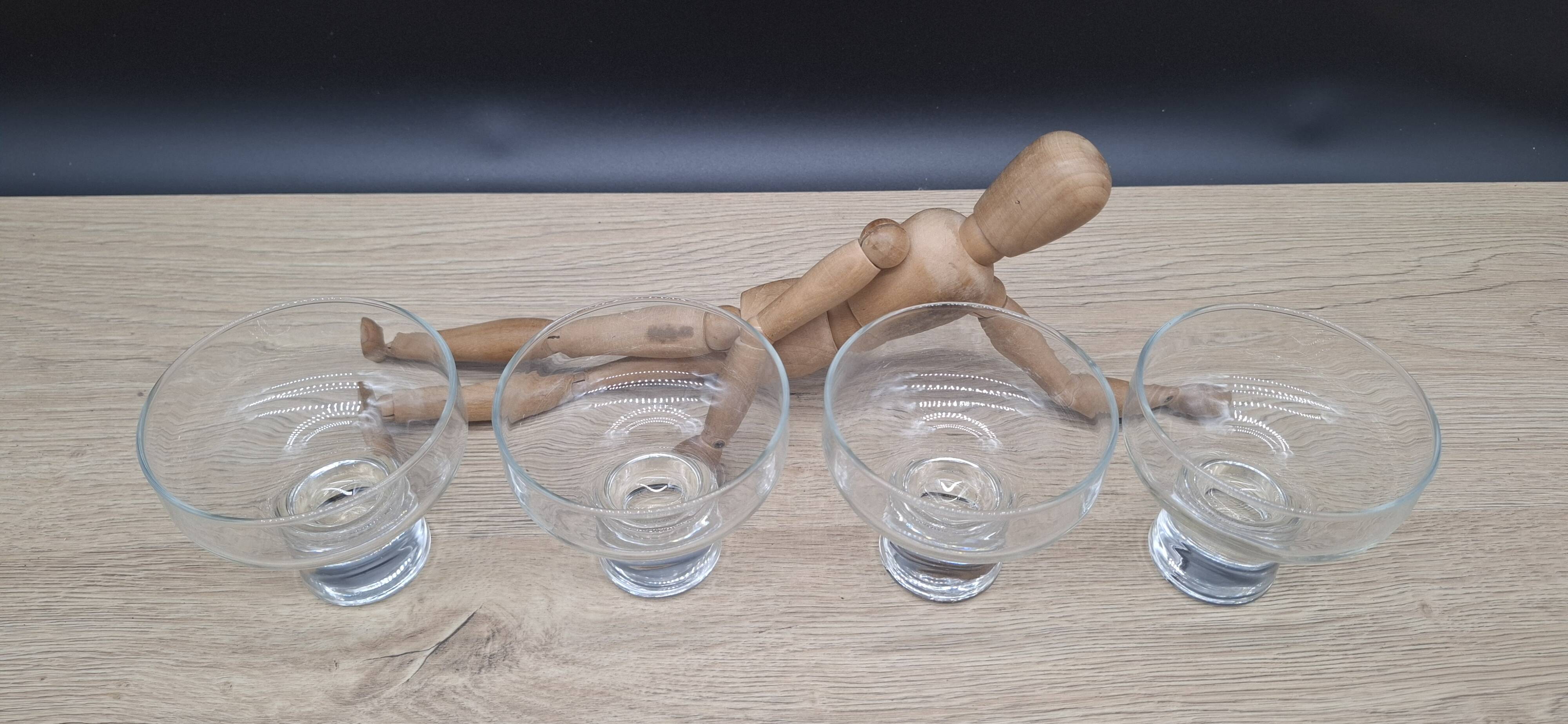 Set 4 verres italiens pied plein