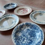 Set of 6 old plates