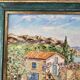 Table Oil on Canvas Landscape Cap d'Agde Villa Fleurie - Signed Ferand Bre