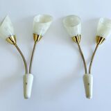 Pair of Large Vintage Modular Wall Lights, 50s