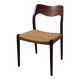 Scandinavian chair model 71 by Niels Otto Moller in teak and rope
