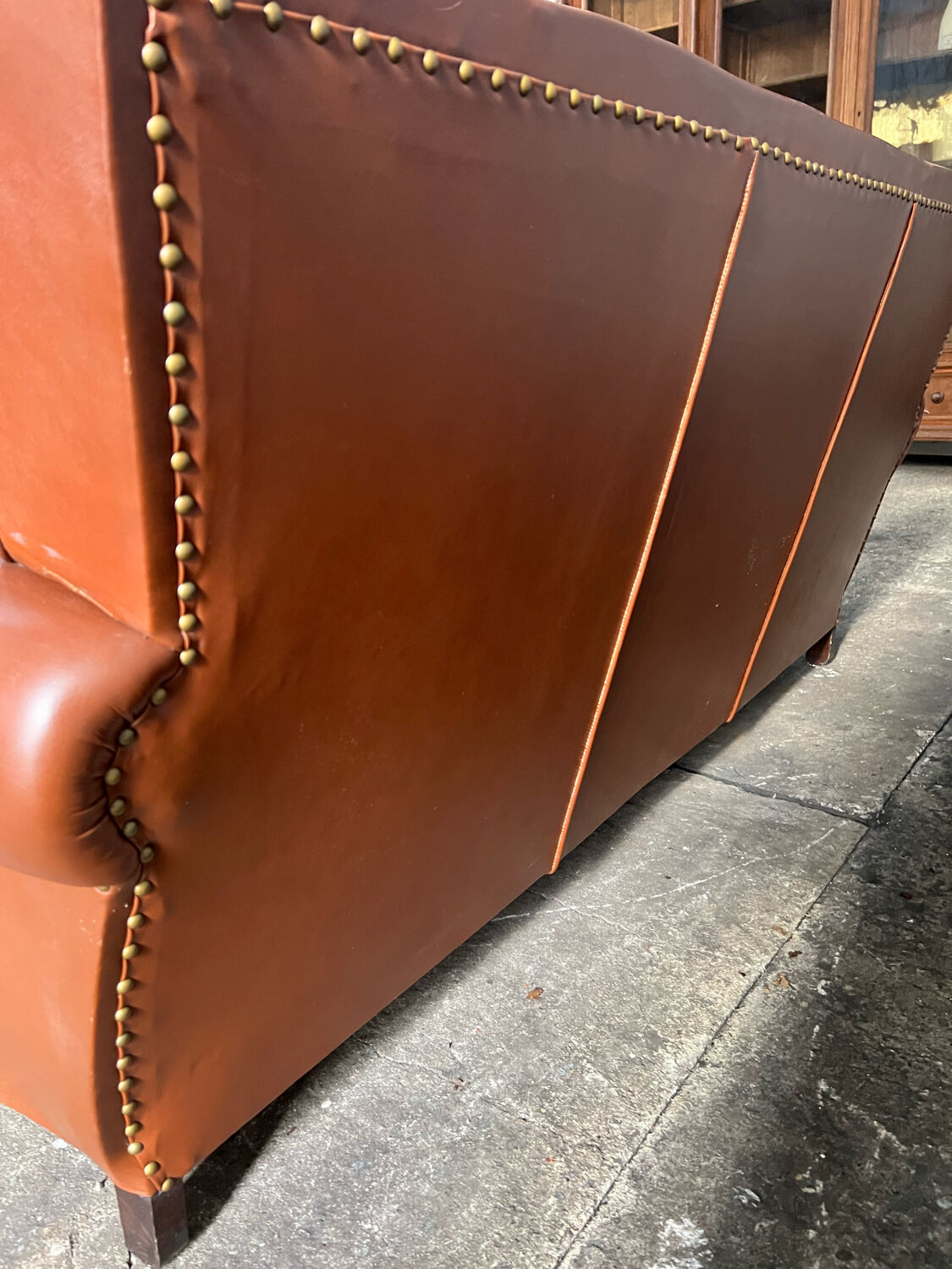 Leather club sofa