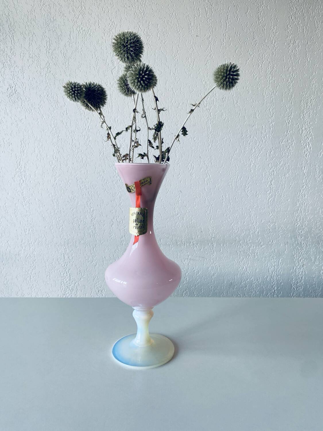 Pink opaline vase