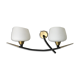 Double wall light of the house Arlus - brass and black metal - 1950