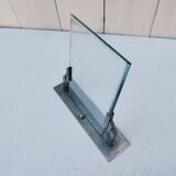 Art deco photo frame Silver metal Vintage