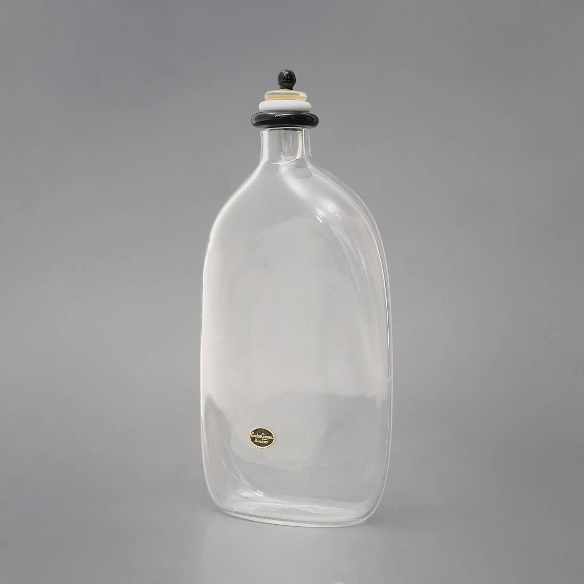Murano glass bottle with stopper by Giovanni Cenedese, 1970s