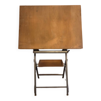Architect's table - vintage drawing from the 50s