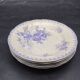 Antique lavender blue plates charm of yesteryear Flore Sarreguemines UC