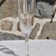 Set of 8 champagne flutes in cut crystal
