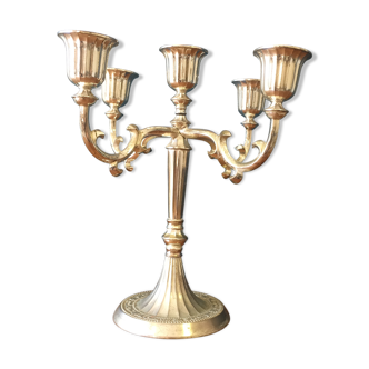 Antique candlestick in silver metal