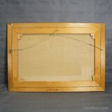 Oil painting by Alexander Michael of a winter farm.