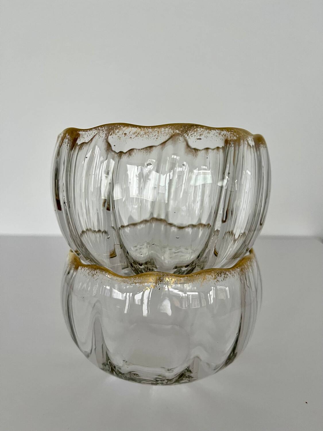 Pair of Baccarat crystal bowls from the Napoléon III period.