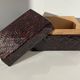 Vintage Chinese rectangular box in woven and lacquered bamboo