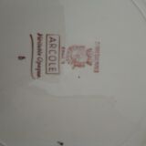 Assiette plate en faïence de Digoin Sarreguemines modèle Arcole diam 23,5 cm