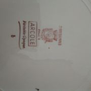 Flat plate in earthenware of Digoin Sarreguemines model Arcole diam 23,5 cm