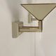 Pair of vintage wall lights, cream white and brass, Italy 1970s